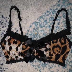 Leopard Print Lace Bra